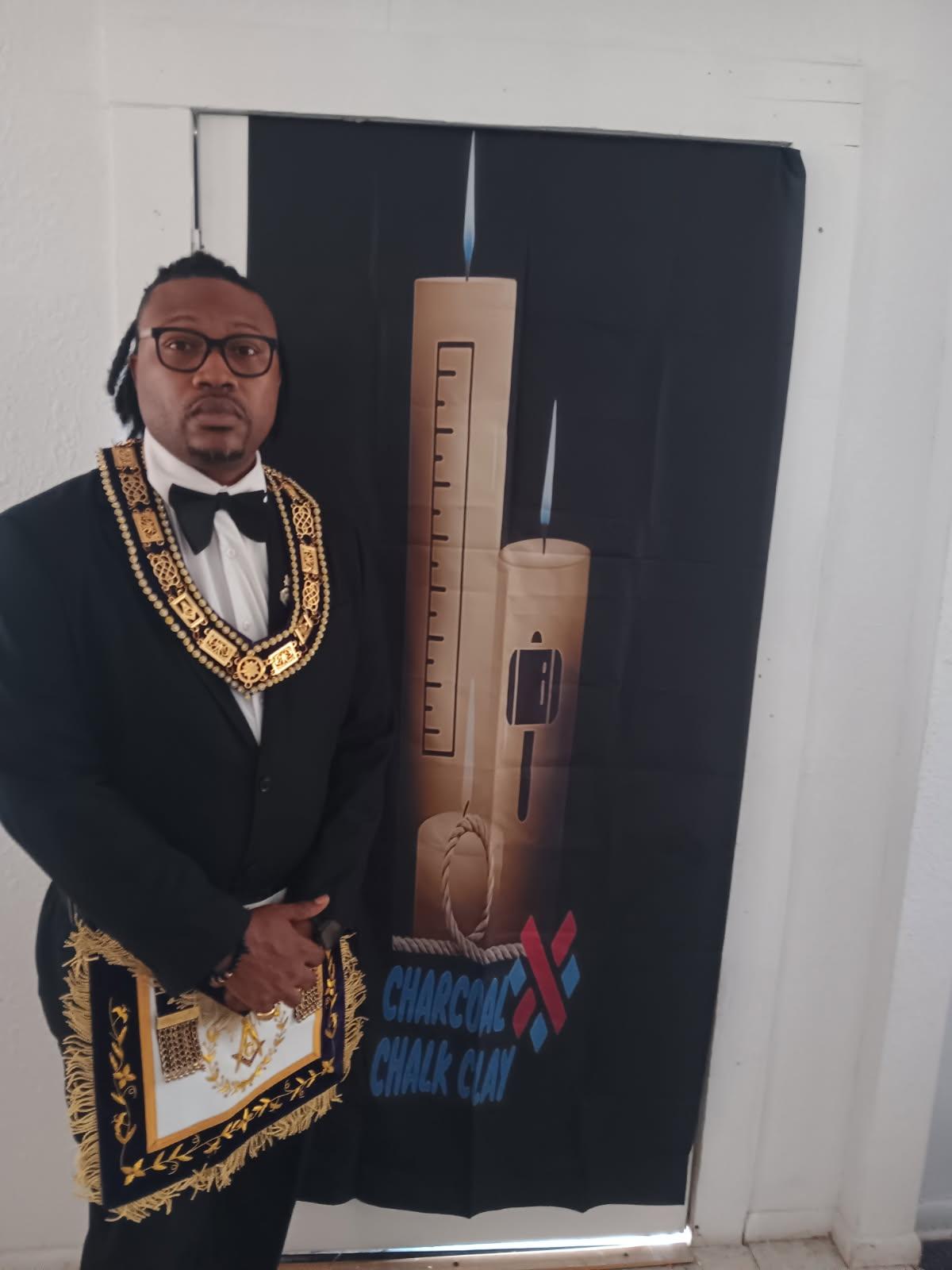 Cordero Greer, Worshipful Master of Charcoal Chalk Clay XV